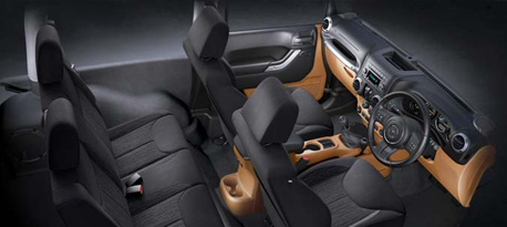 Jeep Wranglerの車内